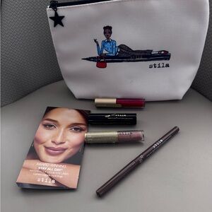 Stila Stay All Day Lipstick and Liner Set - Red, Gold, Brown